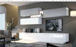 Mueble de Salón con frentes lacados y luces led Ref.728 1016