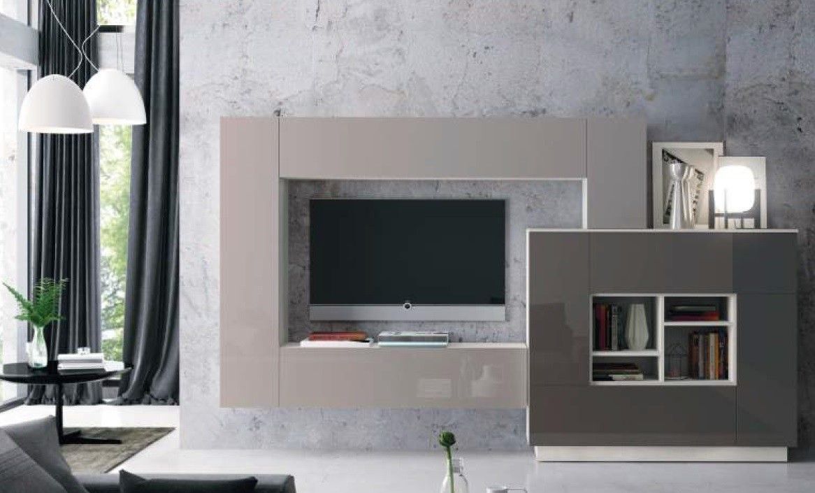 Mueble de Salón con frentes lacados Ref.735 1016 Mueble de Salón con frentes lacados Ref.735 1016