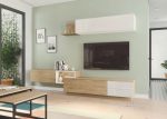 Mueble de Salón con frentes lacados y luces led Ref.804 1016