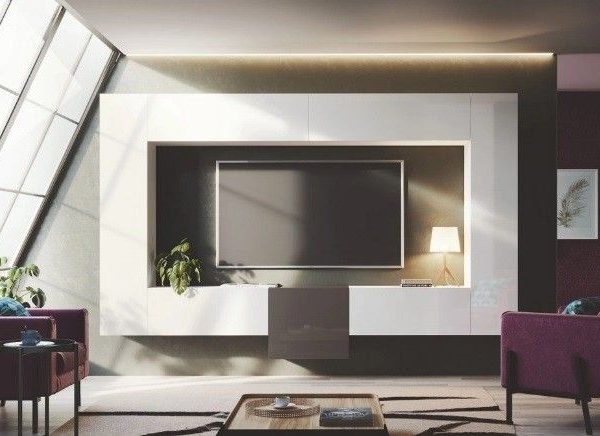 Mueble de Salón colgado con frentes lacados Ref.805 1016