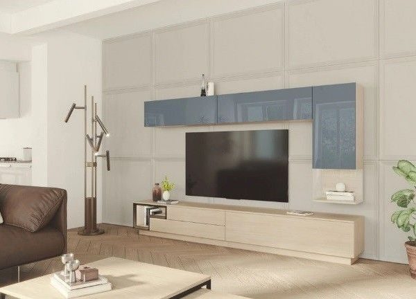Mueble de Salón con frentes lacados y luces led Ref.816 1016