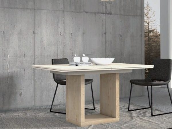 Mesa de Comedor Extensible con pie central Ref.270 3113M
