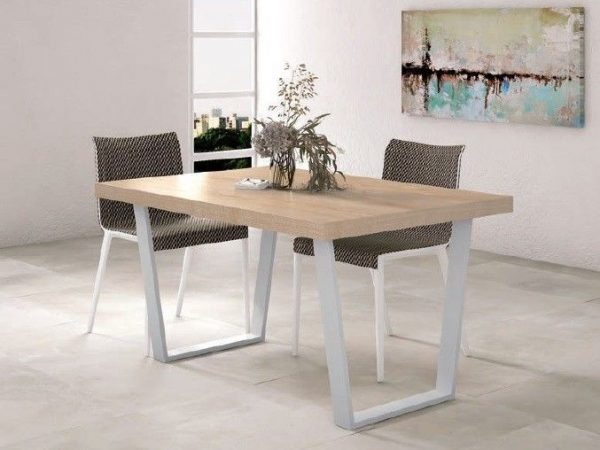 Mesa de Comedor rectangular fija estilo industrial Ref.290 3113M