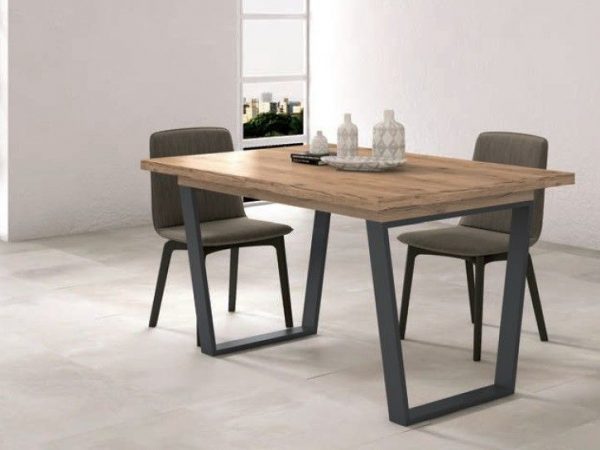 Mesa de Comedor Extensible de estilo industrial Ref.291 3113M