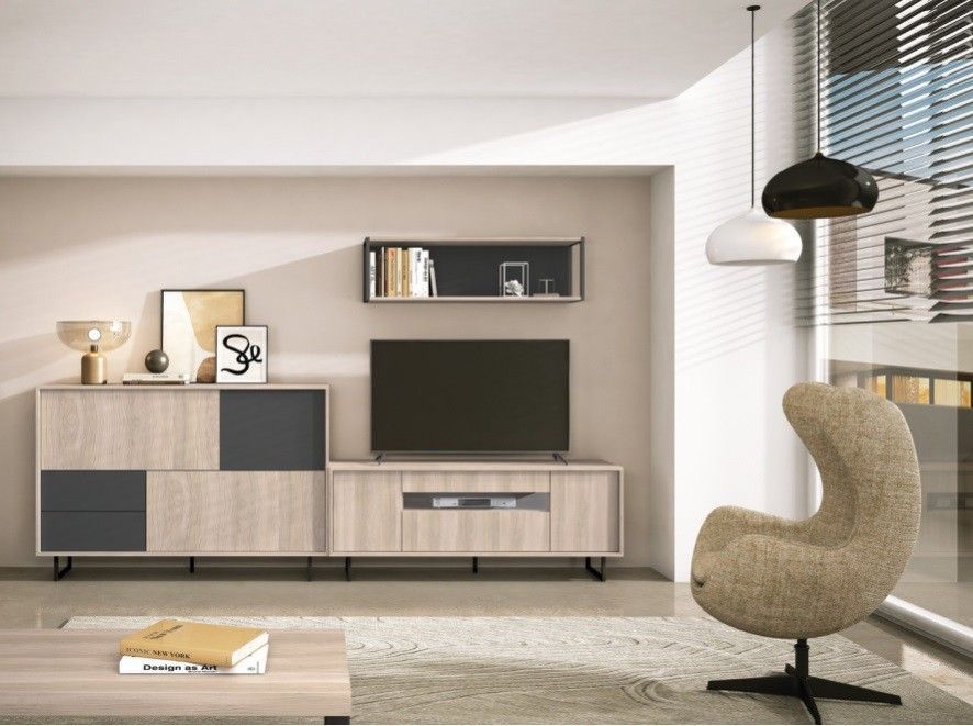 Mueble de Salón con patas Ref.036 3113M Mueble de Salón con patas Ref.036 3113M