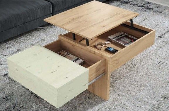Mesa de centro elevable con cajón Ref.900 10143.Con Mesa de centro elevable con cajón Ref.900 10143.Con