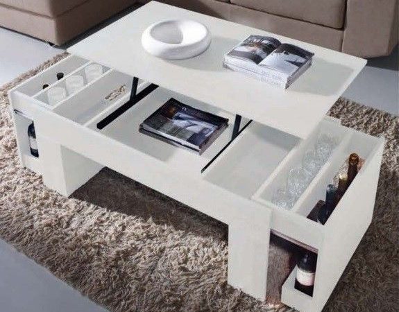 Mesa de centro elevable con mueble bar Ref.910 10143.Con