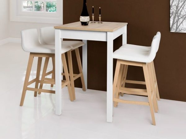 Mesa alta de cocina rectangular fija con tapa de chapa sintética (varias medidas) Ref.Sena1 2310