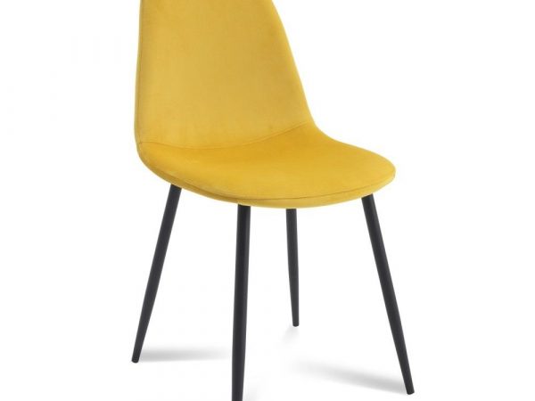 Silla de terciopelo con patas metálicas Ref.3316 10201