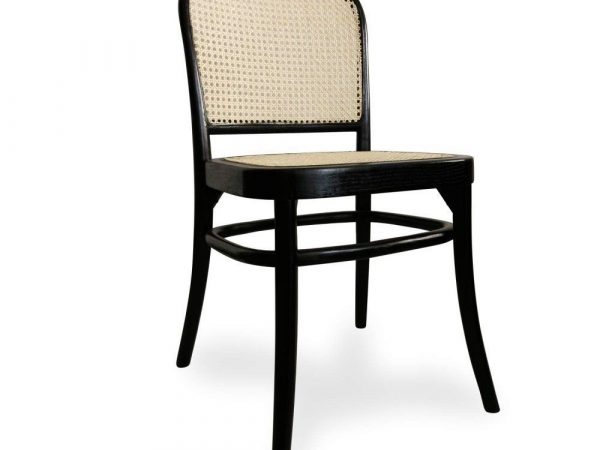 Silla de madera y asiento de mimbre Ref.1803 10201