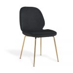Silla de terciopelo con patas doradas Ref.3604 10201