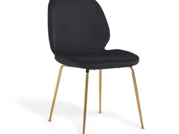 Silla de terciopelo con patas doradas Ref.3604 10201