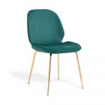 Silla de terciopelo con patas doradas Ref.3604 10201