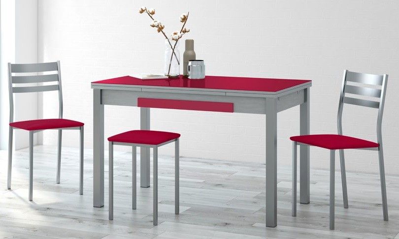 Mesa de Cocina Extensible con tapa de cristal (Varias medidas a elegir) Ref.Zarauz 2310 Mesa de Cocina Extensible con tapa de cristal (Varias medidas a elegir) Ref.Zarauz 2310