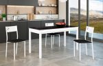 Mesa de Cocina alta gama Extensible con tapa de cristal Ref.Pavia1 2310