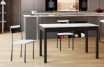 Mesa de Cocina alta gama Extensible con tapa de cristal Ref.Pavia2 2310