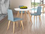 Mesa de Cocina redonda de madera nórdica Extensible Ref.Sabo 2310