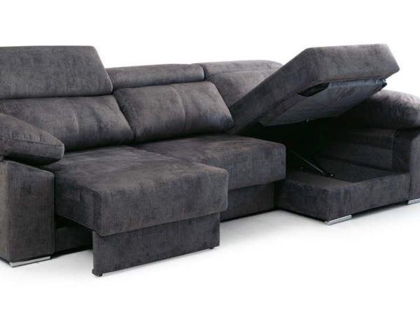 Chaise longue con viscoelástica y asientos deslizantes por carro y arcón Ref.Lino 10198Vive