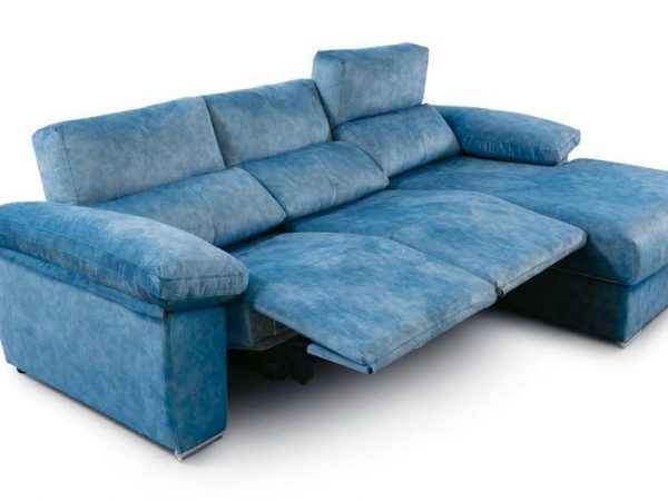 Chaise longue con viscoelástica y con 2 asientos Relax Motor y arcón Ref.Letti 10198Vive