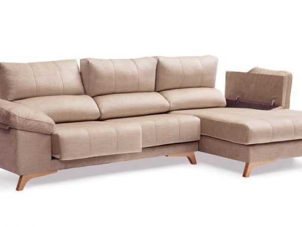 Chaise longue con patas, viscoelástica y asientos deslizantes Ref.Acero 10198Vive