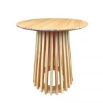 Mesa de rincón redonda de 50x50 de madera Ref.5053 10201