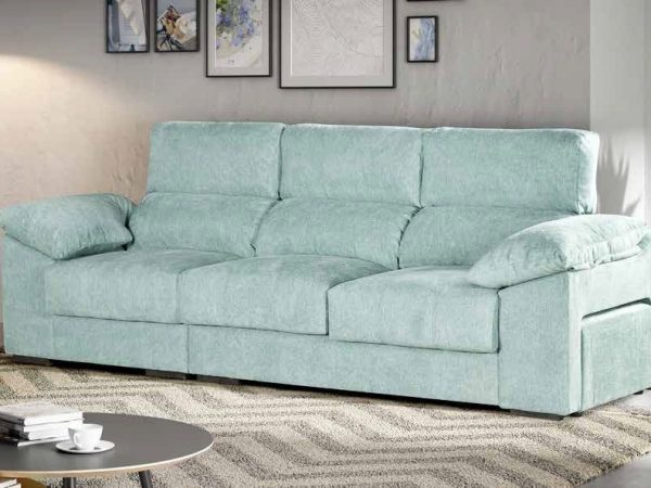 Sofá XL con asientos deslizantes con puffs REF.Kansas2 150 Cat.Gen