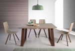 Mesa de Comedor rectangular fija con patas metálicas Ref.2322 2377