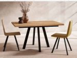 Mesa de Comedor rectangular extensible con patas metálicas Ref.5122 2377