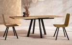 Mesa de Comedor rectangular extensible con patas metálicas Ref.5122 2377