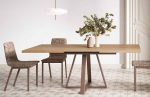 Mesa de Comedor rectangular extensible con patas metálicas Ref.5022 2377