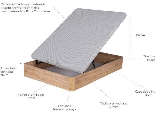 Canapé con Tapa 4D antideslizante acolchada Ref.Jerte 3175