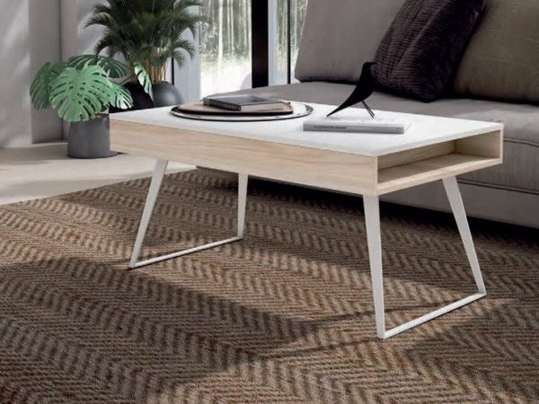 Mesa de centro elevable de 100x60 con patas metálicas Ref.5065 1443 Nod
