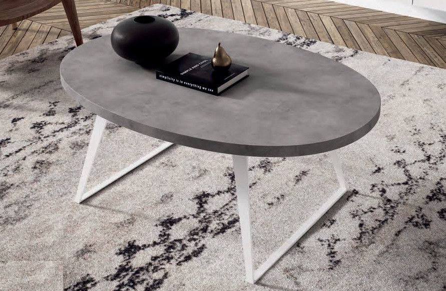 Mesa de centro fija ovalada de 100x70 con patas metálicas Ref.5130 1443 Nod Mesa de centro fija ovalada de 100x70 con patas metálicas Ref.5130 1443 Nod