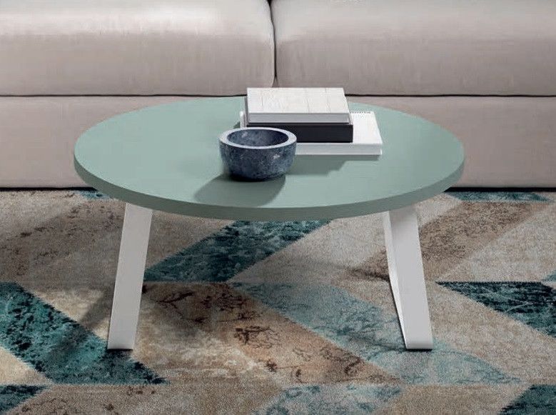 Mesa de centro fija redonda de 90x90 con patas metálicas Ref.5155 1443 Nod Mesa de centro fija redonda de 90x90 con patas metálicas Ref.5155 1443 Nod