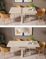 Mesa de Comedor Extensible de 150x90 con pie central Ref.5515 1443 no