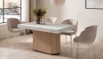 Mesa de Comedor Extensible de 140x90 con cajón y con pie central Ref.5530 1443 no