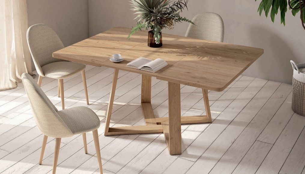 Mesa de Comedor Cuadrada Extensible de 100x100 o 110x110 Ref.5555 1443 no Mesa de Comedor Cuadrada Extensible de 100x100 o 110x110 Ref.5555 1443 no