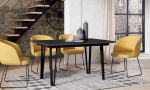 Mesa de Comedor Extensible de 140x90 con patas metálicas Ref.5621 1443 no
