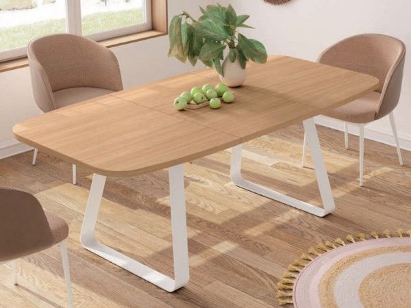 Mesa de Comedor Extensible de 140x100 con patas metálicas Ref.5646 1443 no