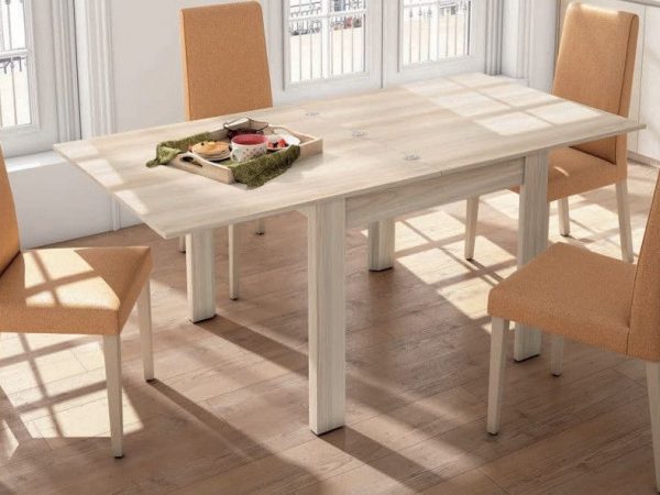 Mesa de Comedor Cuadrada Extensible de 90x90 Ref.5680 1443 no
