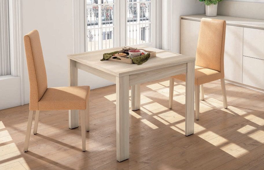 Mesa de Comedor Cuadrada Extensible de 90x90 Ref.5680 1443 no Mesa de Comedor Cuadrada Extensible de 90x90 Ref.5680 1443 no