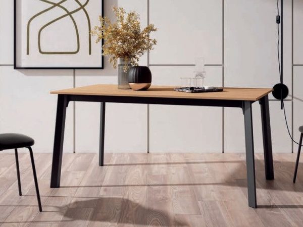 Mesa de Comedor Extensible de 140x90 con patas metálicas Ref.5715 1443 no