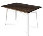 Mesa rectangular fija de 120x80 con patas metálicas Ref.4148 10201