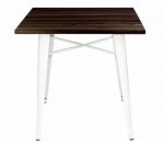 Mesa Cuadrada fija de 80x80 con patas metálicas Ref.4147 10201