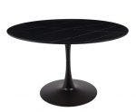 Mesa redonda fija de 90 cm o 120 cm con tapa efecto Mármol Ref.5075 10201