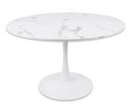 Mesa redonda fija de 90 cm o 120 cm con tapa efecto Mármol Ref.5075 10201