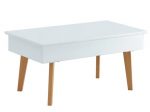 Mesa de centro elevable de 100x50 lacada estilo nórdico Ref.1053 10201