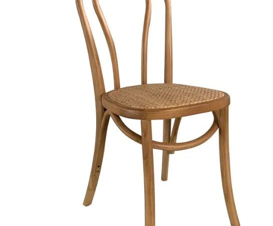 Silla de madera con asiento de Ratán Ref.1886 10201