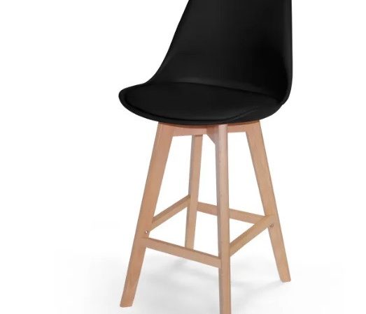 Taburete alto de polipropileno Negro Ref.4474 10201