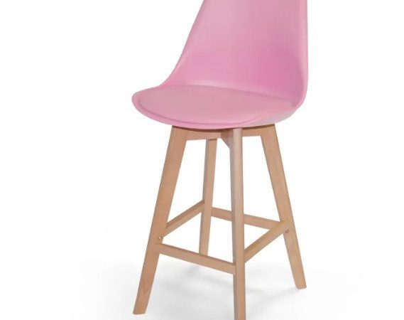 Taburete alto de polipropileno Rosa Ref.4475 10201